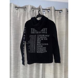 NEW Taylor Swift The Eras Tour OFFICIAL Black Hooded Sweatshirt Hoodie SMALL